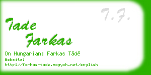 tade farkas business card