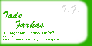 tade farkas business card